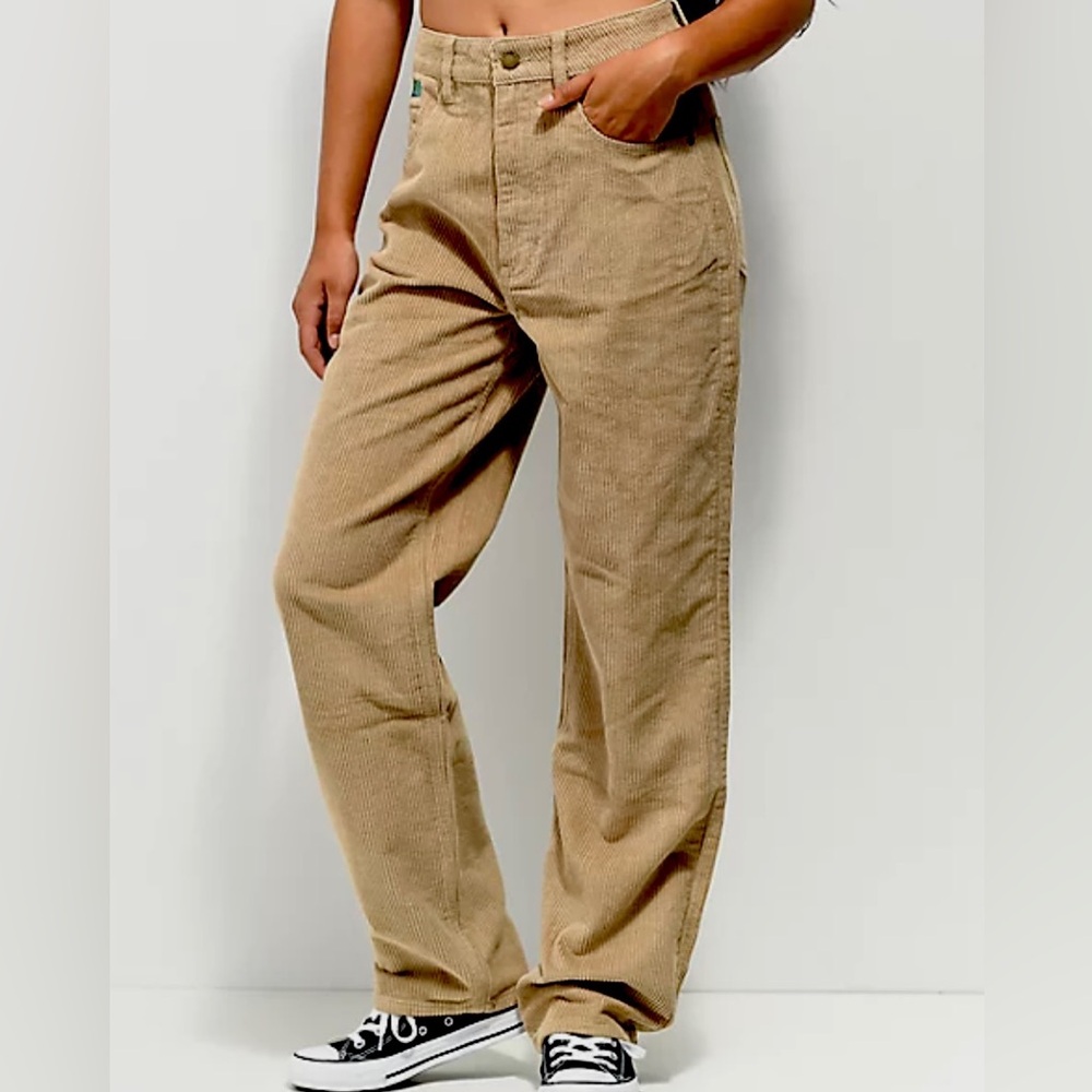 EMPYRE Tori Corduroy Tan Loose Fit Skate Pant Baggy Straight 90s Style Cool Girl